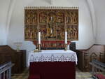 Sønder Bjerge, gotischer Altar in der evangelischen Kirche (17.07.2021)
