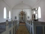 Harlev, Altar und Kanzel in der evangelischen Kirche (19.07.2021)