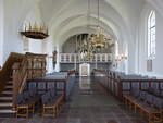 Prst, Kanzel und Orgelempore in der evangelischen Kirche (19.07.2021)