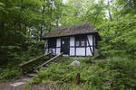 Waldhaus an der Freilichtbhne im Pattburger Wald (dnisch Padborg Skov).