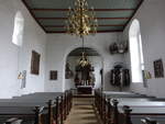 Vejlby, Innenraum mit Altar von 1520 in der Egeskov Kirche (21.07.2019)