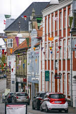 Huser an der Nrregade (Deutsch: Norderstrae) in Haderslev (Hadersleben), Nordschleswig.