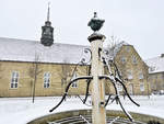 Das mittige Hauptschiff der Kirche der Brdergemeinde in Christiansfeld (Nordschleswig/Snderjylland) entspricht dem Kirchen-Original von 1777.