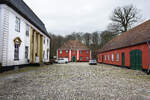 Das Weie Palais und Das Rote Palais am Augustburger Schlosspark auf der nordschleswigschen Insel Alsen.