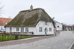 Reetgedecktes Haus an der Mllegade in Hjer (deutsch Hoyer) in Nordschleswig (Snderjylland).