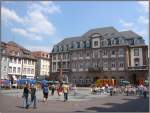 Die Altstadt von Heidelberg mit dem Rathaus, aufgenommen am 11.05.2006.