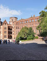 Vom Ottheinrichsbau des Heidelberger Schlosses ist grtenteils nur noch die Fassade brig.