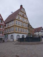 Leonberg, altes Rathaus am Marktplatz, erbaut im 16.