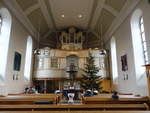 Bonfeld, Innenraum mit Orgel von 1965 in der evangelischen Kirche (23.12.2018) 