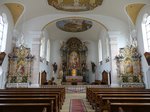 Fellbach, neobarocker Innenraum der Maria Himmelfahrt Kirche (10.04.2016)