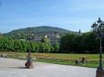 Baden-Baden, Blick vom Kurhaus ber den Park zur Stadt, Mai 2006