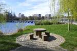 Freiburg, Bilder vom Seepark im Westteil der Stadt, grter und meistbesuchter Stadtpark, Mrz 2022