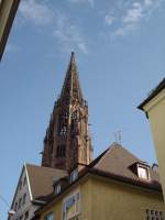 Freiburg/Breisgau,  der 116m hohe Münsterturm,  wird der schönste Turm der Christenheit genannt,  bereits im Mittelalter vollendet,  2007
