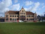 Freiburg im Breisgau,  ehemaliges Verwaltungsgebude des Gterbahnhofes der 1905 erffnet wurde, lag damals vor den Toren der Stadt,  April 2010