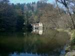 Freiburg-Waldsee, Ausflugslokal mit Gondelteich am Stadtrand, wartet auf die neue Saison, Mrz 2011