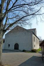 Freiburg im Breisgau, die evangelische Lukaskirche im Stadtteil St.Georgen, erbaut 1955, Mrz 2012