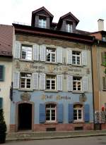 Freiburg, das  Haus zur Waag , beherbergt die Buch-und Steindruckerei Adolf Kornhas, Mai 2014