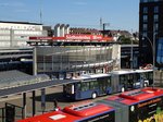 Freiburg, Blick zum Busbahnhof, unmittelbar neben dem Hauptbahnhof, Juli 2014