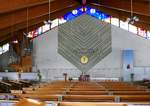 Freiburg-Weingarten, Blick zum Altar in der Pfarrkirche St.Andreas, Sep.2018