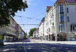 Freiburg, Blick vom Europaplatz in die Kaiser-Joseph-Strae, Freiburgs Hauptgeschftsstrae, Juli 2020