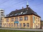 Freiburg, der  Breisacher Hof , im Stadtteil Mooswald-Ost, in der ehemaligen Kaserne befindet sich ein Sozial-und Jugendzentrum, Feb.2021