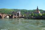 Die wunderschne Altstadt von Heidelberg vom Neckar aus fotografiert.