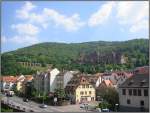 Altstadt und Schlo von Heidelberg, aufgenommen am 11.05.2006 von der Alten Brcke aus.
