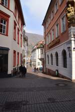 Zur groen Mantelgasse in Heidelberg Blickrichtung Neckar.