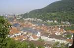 Heidelberg vom Schloss aus gesehen.