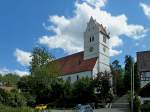 Mittelbiberach, die Kirche St.Cornelius und Cyprian wurde 1592-1610 erbaut, Aug.2012