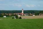 Steinhausen an der Rottum, Blick auf den Ort, Aug.2012