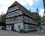 Biberach, Altes Rathaus, 1432 im allemannischen Fachwerkstil erbaut, Aug.2012
