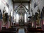 Bonlanden, neugotischer Innenraum der Klosterkirche St.