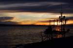 Das Klangschiff im Sonnenuntergang, Friedrichshafen, 03.01.12