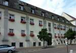 Langenargen, das Hospital zum Heiligen Geist, das barocke Spitalgebude stammt 1716-18, heute Altenheim, Aug.2012