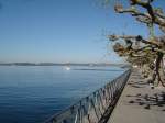 Uferpromenade in Meersburg am Bodensee im April 2007