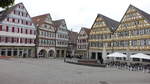 Herrenberg, historische Fachwerkhuser am Marktplatz (01.05.2018)