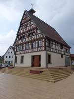 Oberjettingen, Fachwerkrathaus am Marktplatz (10.05.2018)