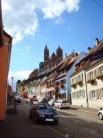 Breisach am Rhein,  Auffahrt zum Burgberg mit Mnster,  2008