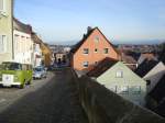 Breisach am Rhein,  Blick vom Hagenbachturm zum Gutgesellentor,  Feb.2010