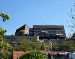 Breisach, das  Hotel am Mnster  auf dem Burgberg, April 2017