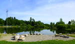 Bad Krozingen, neu angelegter See im Kurpark, Juni 2017