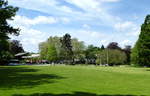 Bad Krozingen, Blick durch den Kurpark zum Kurhaus, Sept.207