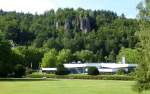 Bad Herrenalb, 1971 wurde das Thermalbad  Siebentler-Therme  erffnet und die Stadt durfte den Zusatz  Bad  tragen, Aug.2015