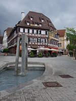 Nagold, Brunnen und Hotel Post am Vorstadtplatz (10.05.2018)