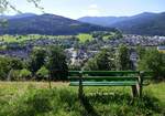 Elzach, Blick von der Neunlindenkapelle auf die Stadt, Juli 2022