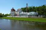 Riegel am Kaiserstuhl, die ehemalige Brauerei, das  Riegeler Brauereischlo  von 1875, seit 2009 Kunst-und Ausstellungshalle, Mai 2012