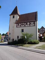 Dürrn, evangelische Wehrkirche, erbaut 1738 (12.08.2017)
