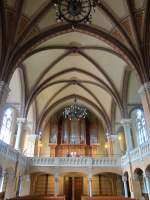 Heidenheim, Innenraum der Pauluskirche, Rieger Orgel von 1898 (21.06.2012)