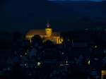 Weinsberg bei Heilbronn am 13.07.2013    Die Johanneskirche wird in der Nacht immer beleuchtet.